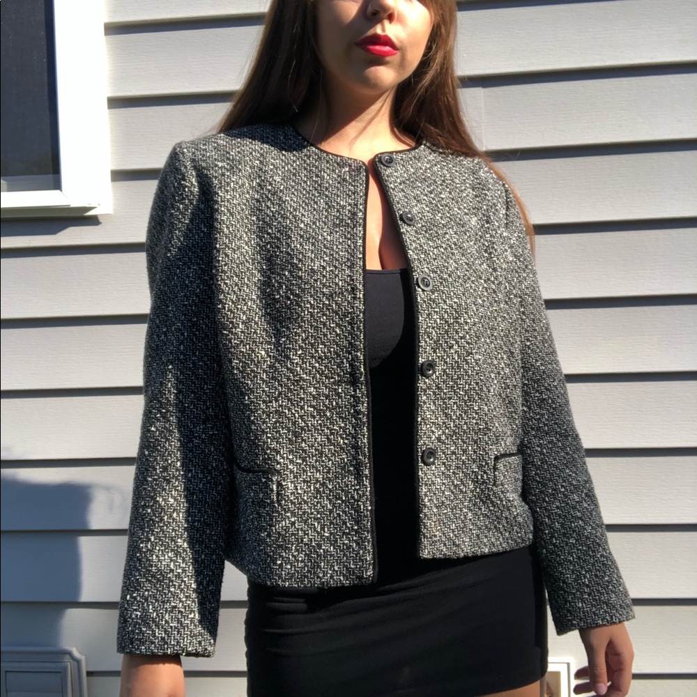 b+w wool jacket
